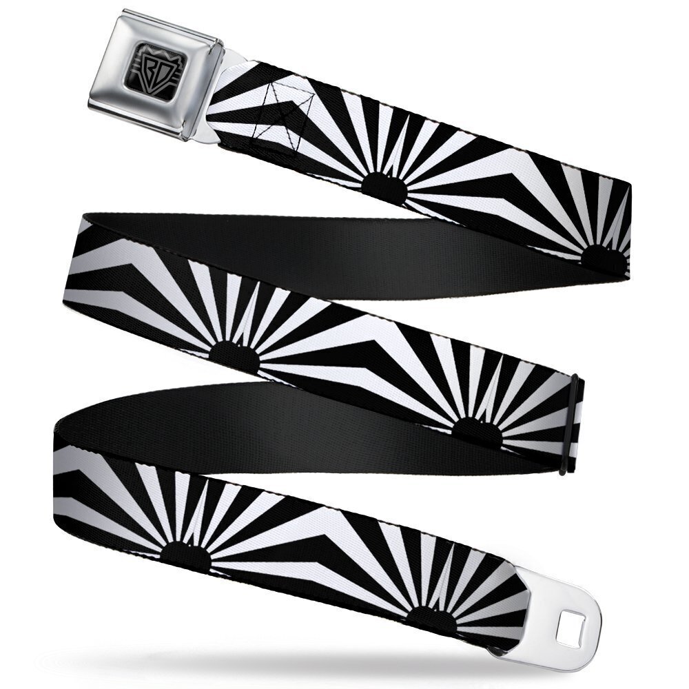 5392 Seatbelt Belt - Rising Sun White/Black - 1.0" Wide - 20-36 Inches in